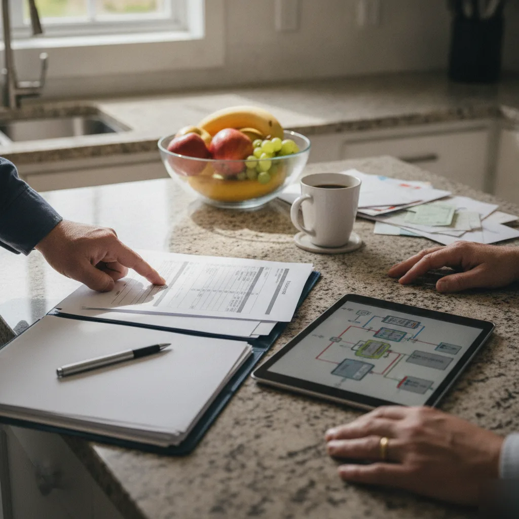 Reviewing installation invoice pricing for Palm Coast water conditioner service