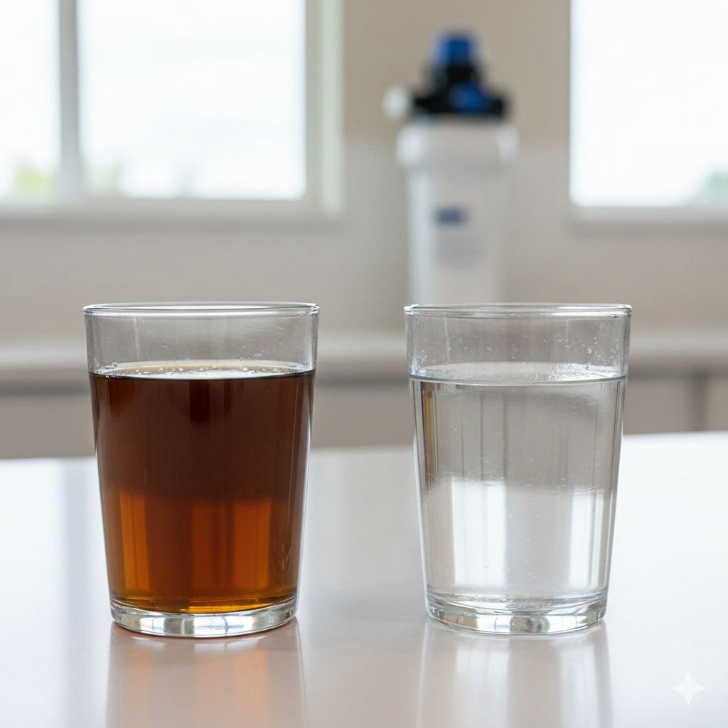 Tannin removal system clears brown well water in Palm Coast homes - Ionex Water LLC