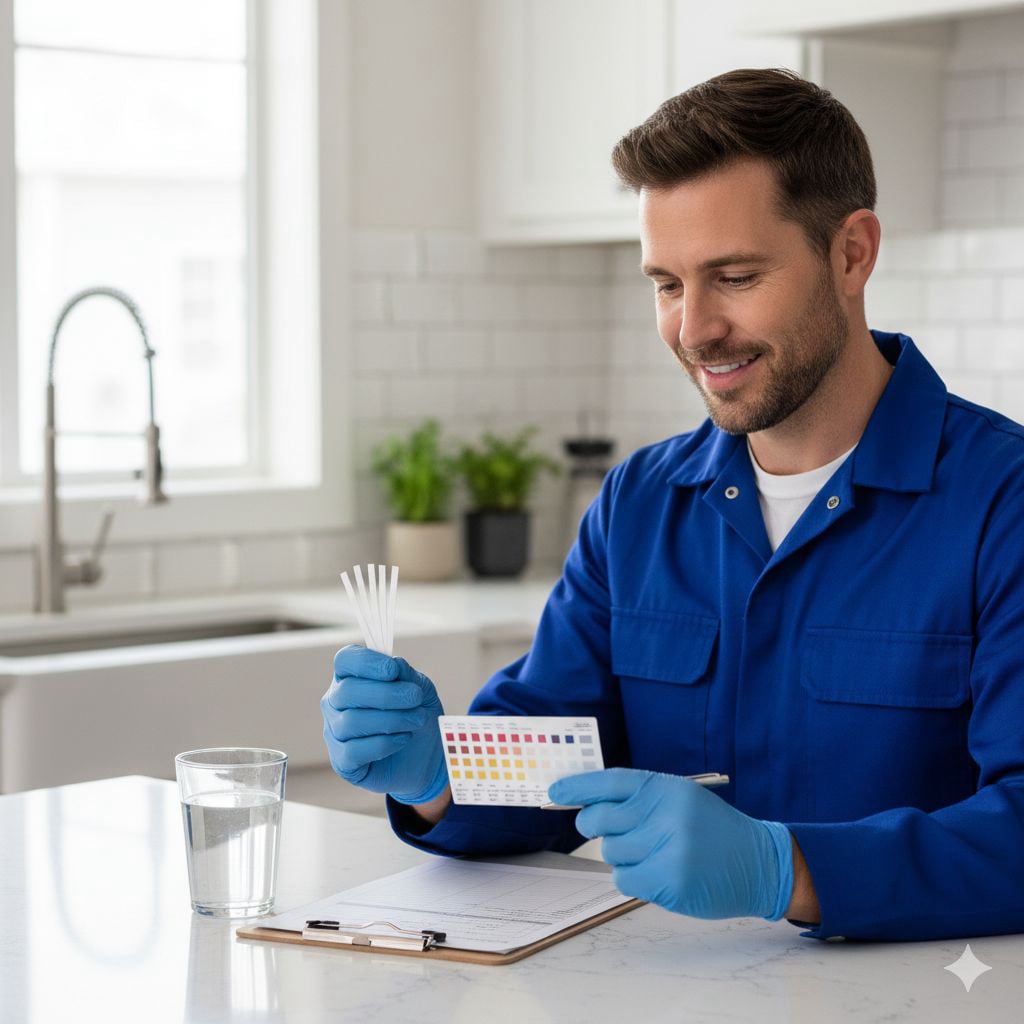 Water testing service in Palm Coast measuring hardness iron and pH levels