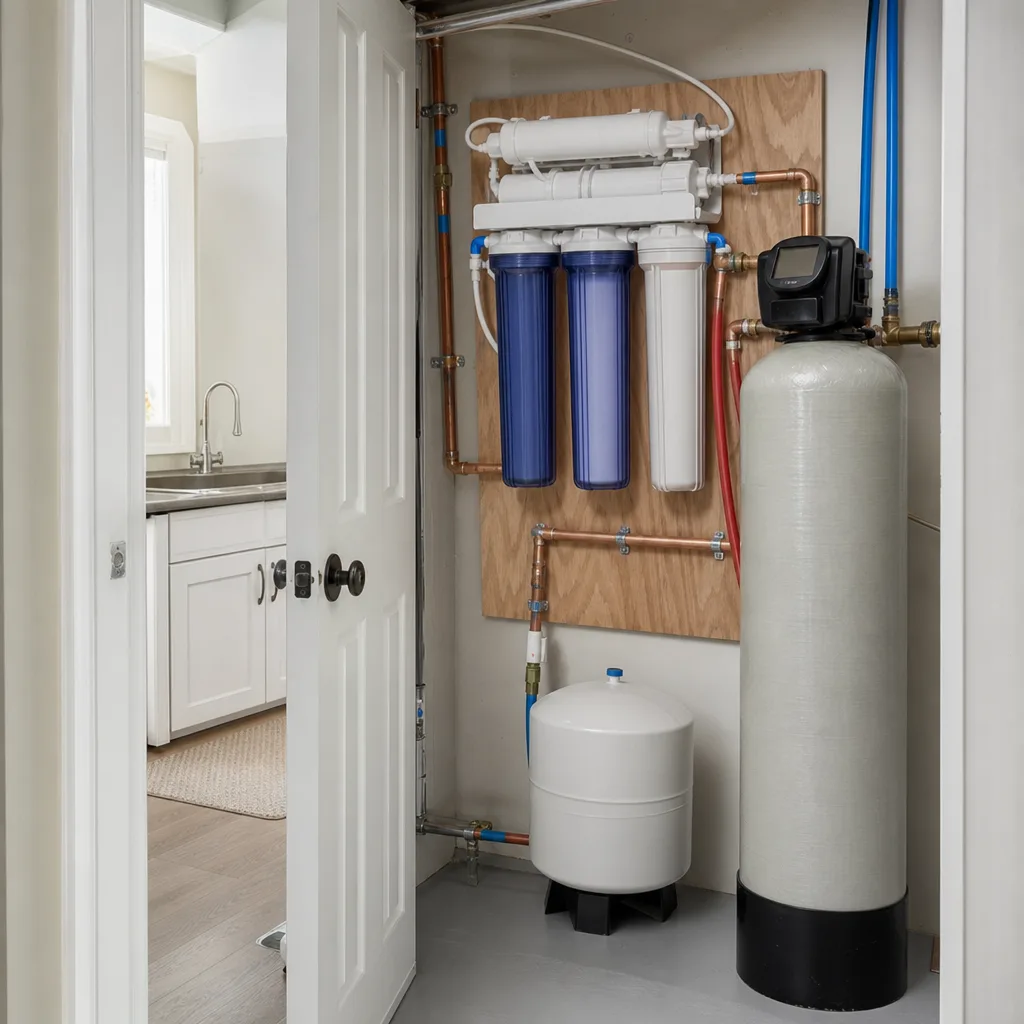 Completed reverse osmosis and softener installation in Palm Coast home